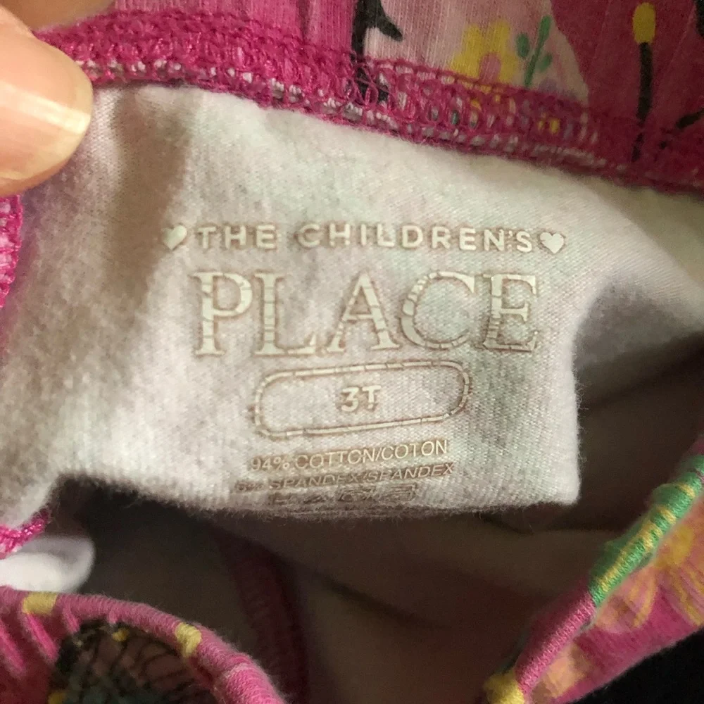 The Children's Place Pink Butterfly Print Stretch Legging shorts bundle